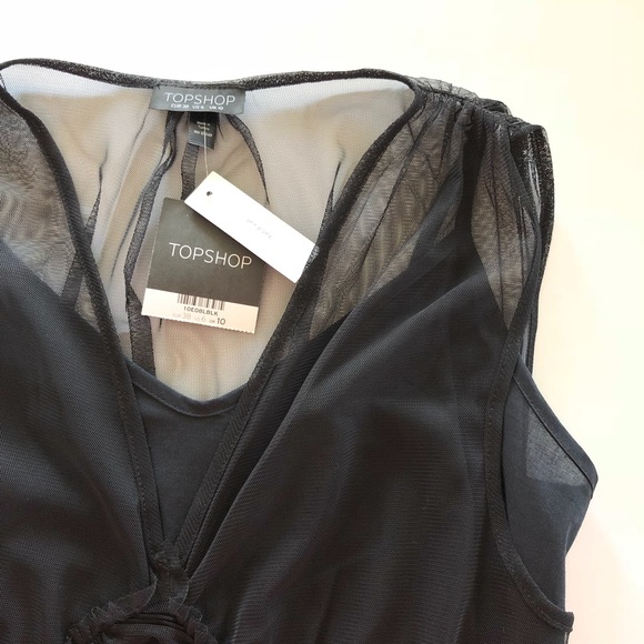 Topshop Tulle Midi Dress - Picture 3 of 6